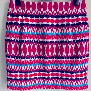 J. Crew Red White and Blue Mini Skirt with Pockets